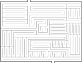 The first maze I drew on computer.  Approx. dimensions: 8'' x 10''.