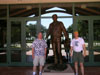 My friend, Mark, and I by the Reagan statue.