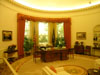 Library exhibit: Reagan's Oval Office.