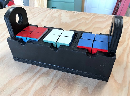 Colored Cube Puzzle cube holder.